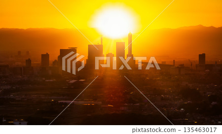 "Saitama Prefecture" Sunset and Saitama New City, Saitama City 135463017