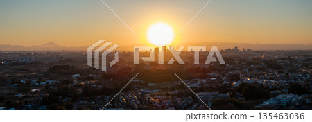 「埼玉縣」日落與埼玉新城，埼玉市 135463036