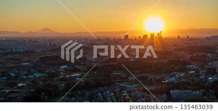 「埼玉縣」日落與埼玉新城，埼玉市 135463039