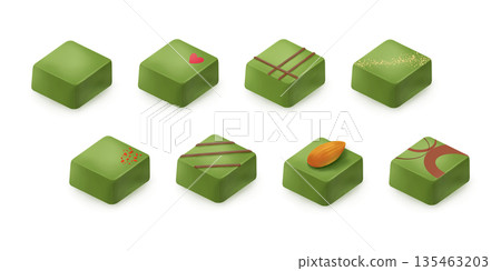 抹茶巧克力塊情人節套裝 135463203