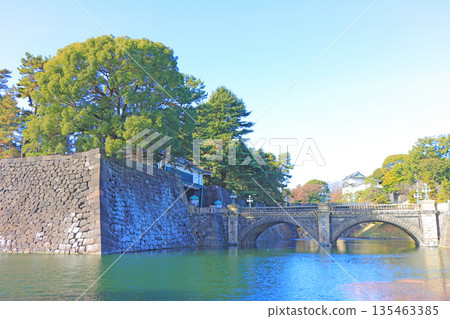 Scenery of Main Gate Ishibashi (Meganebashi), Chiyoda-ku, Tokyo 135463385