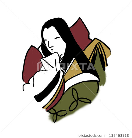 A woman of the Heian period A woman of the Heian period 135463518