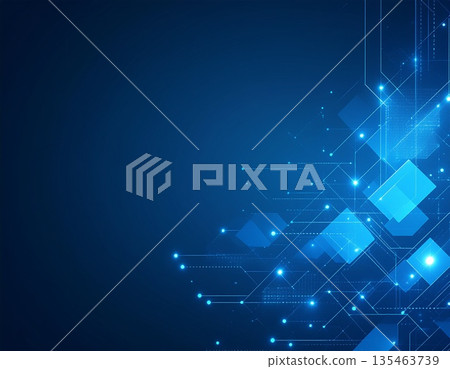 藍色數字背景 135463739