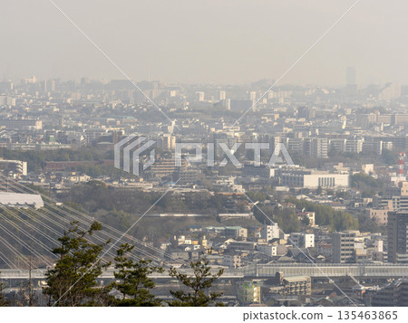 A view of the city covered in yellow sand from a high vantage point A view of the city covered in yellow sand from a high vantage point 135463865