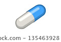 藍色膠囊藥 135463928