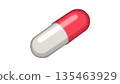 紅色膠囊藥 135463929