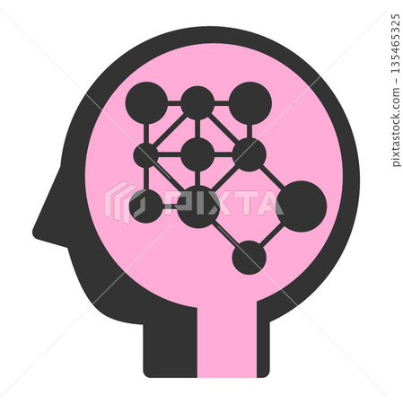 An illustration of AI technology with a high-performance brain using artificial intelligence 135465325