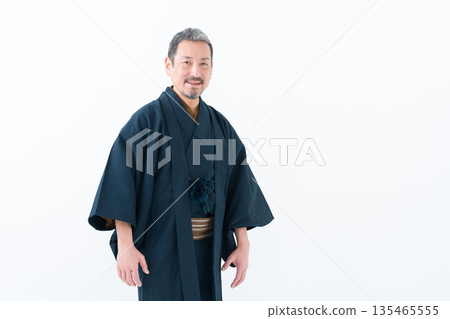 A man wearing a kimono A man wearing a kimono 135465555