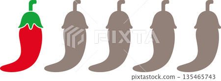 辣椒辣度 1 級圖標 135465743