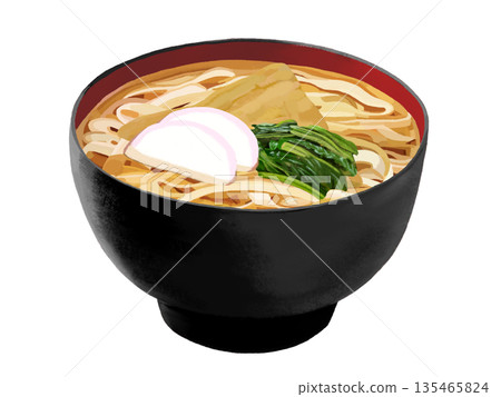 Kishimen (black and red bowl) 135465824