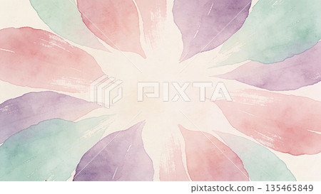 柔和的水彩暈染背景，明亮而柔和的抽象設計 135465849