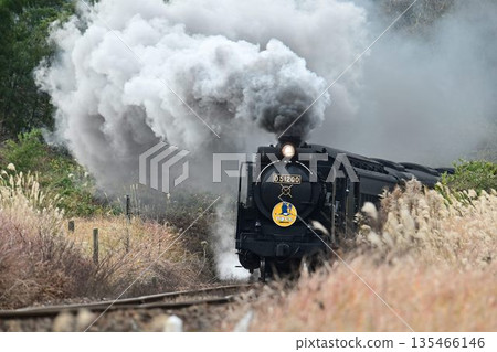 SL Yamaguchi-going on the railroad crossing of Oyama Road SL Yamaguchi-going on the railroad crossing of Oyama Road 135466146