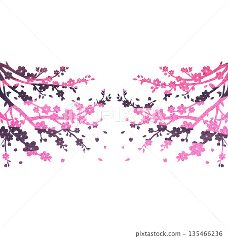 Beautiful watercolor cherry blossom tree icon image illustration Beautiful watercolor cherry blossom tree icon image illustration 135466236