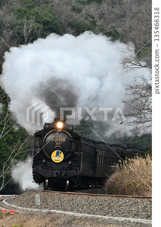 SL 山口線，JR 山口線，拍照點，津和野，飛馳穿過白井村 135466318