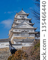 Himeji Castle and its beautiful castle tower against the blue sky 135466440