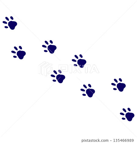 可愛的藍色腳印 可愛的藍色腳印 135466989