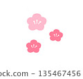 Hand-drawn illustration of plum blossoms 135467456