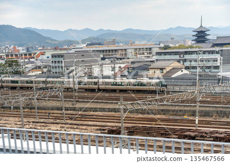 Scenery with Shinkansen view Scenery with Shinkansen view 135467566