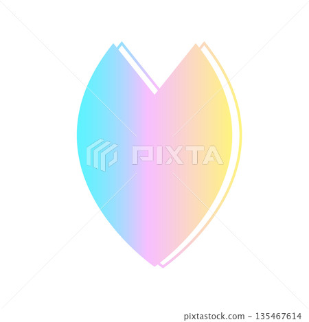 柔和漸變的櫻花花瓣，抽象溫柔的春日插畫 135467614