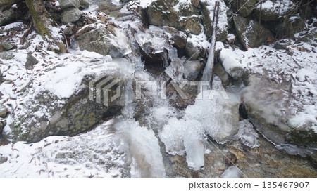 Spray ice on the Abu River 135467907