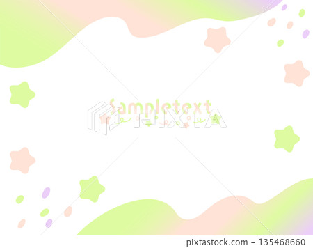 可愛的漸層星形邊框 135468660