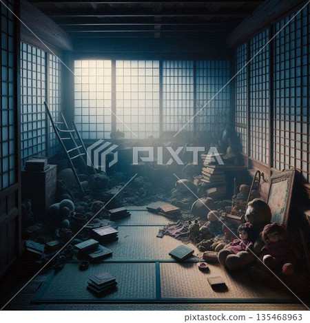 Spooky children's rooms, abandoned children's rooms 135468963