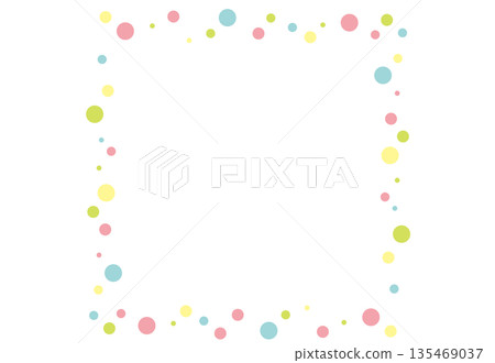 Polka dot frame Polka dot frame 135469037