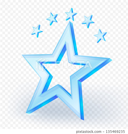 Rating symbol icon representing excellence, quality, success, ranking and reviews on transparent background. Vector illustration. Rating symbol icon representing excellence, quality, success, ranking and reviews on transparent background. Vector illustration. 135469235