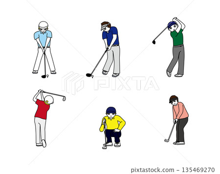 Golf boy illustration Golf boy illustration 135469270