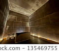 Inside the Great Pyramid of Khufu, one of the three great pyramids in Giza, Egypt 135469755