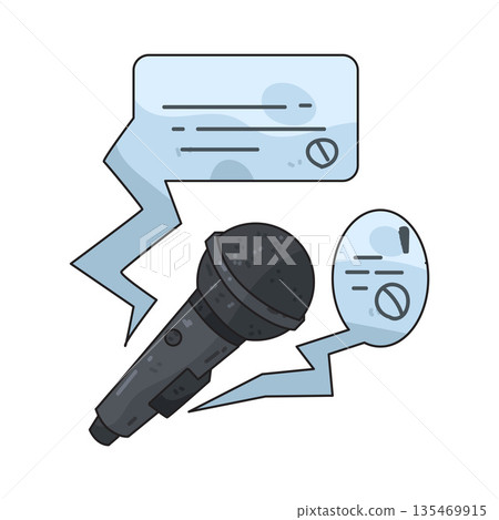 illustration of protest microphone 135469915