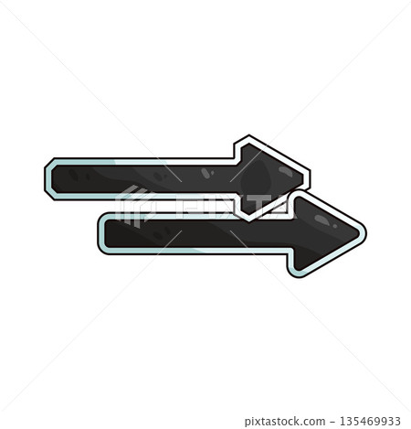 illustration of arrow double illustration of arrow double 135469933