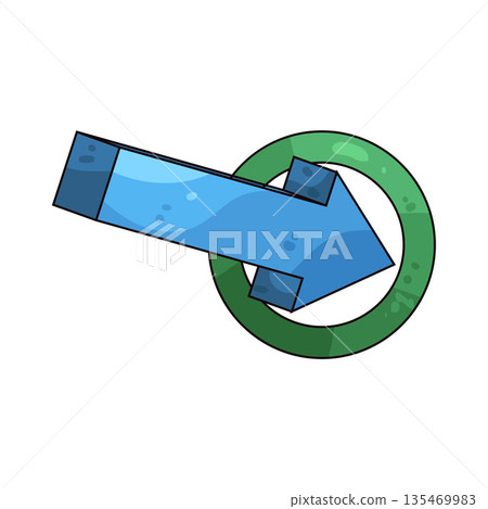illustration of arrow in illustration of arrow in 135469983