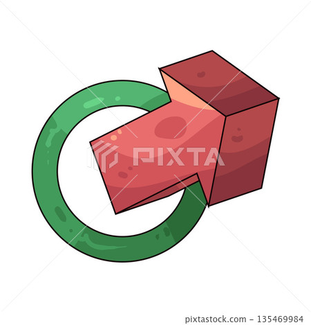 illustration of arrow out illustration of arrow out 135469984