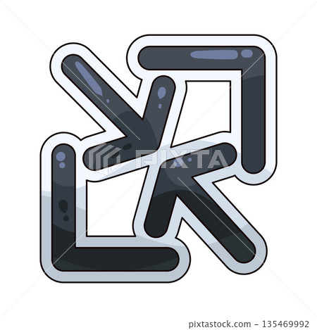 illustration of arrow minimize illustration of arrow minimize 135469992