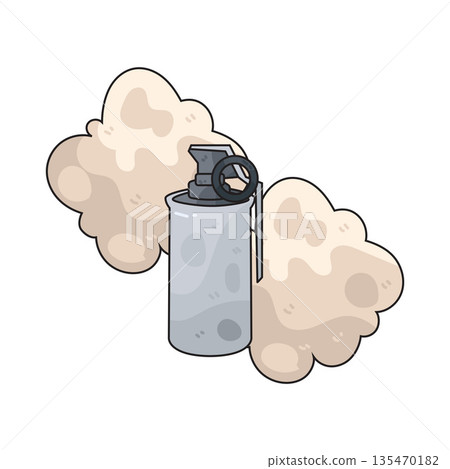 illustration of Tear Gas 135470182