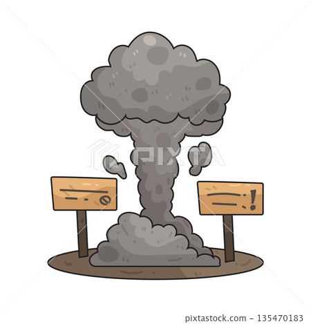 illustration of protest smoke cloud illustration of protest smoke cloud 135470183
