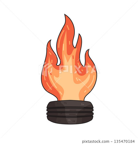 illustration of Protest fire illustration of Protest fire 135470184