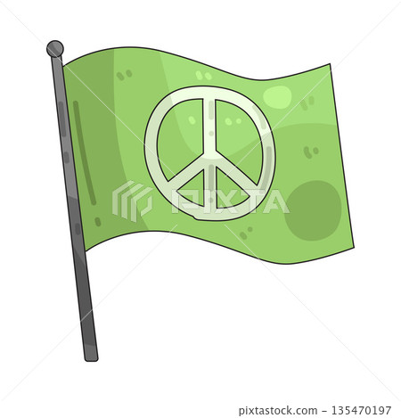 illustration of Peace Flag illustration of Peace Flag 135470197