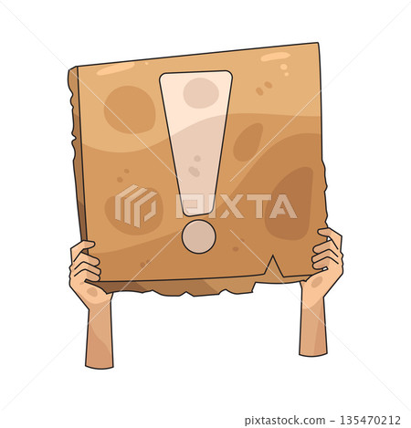 illustration of protest placard illustration of protest placard 135470212