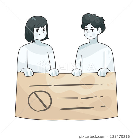 illustration of protest banner illustration of protest banner 135470216