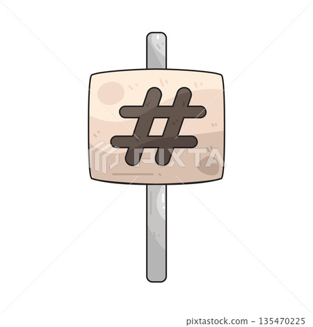 illustration of Protest Hashtag Symbol 135470225