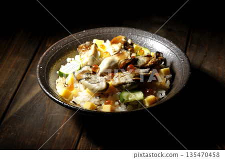 Oyster chirashi sushi 135470458