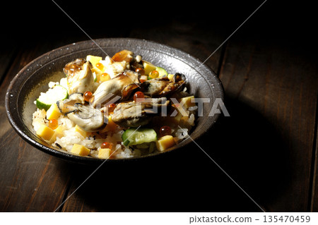 Oyster chirashi sushi Oyster chirashi sushi 135470459