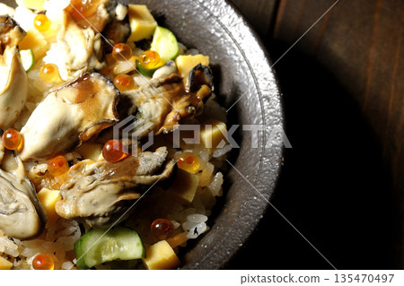 Oyster chirashi sushi 135470497