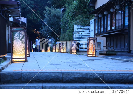 Illuminated Enoshima at night 135470645