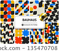 Set of seamless patterns with different designs Bauhaus 135470708