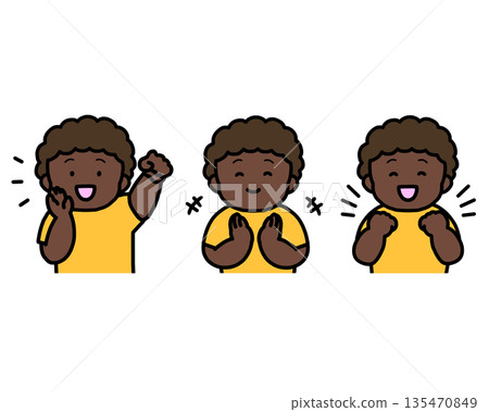 歡呼、鼓掌、慶祝：兒童三件式情緒表達玩具 135470849