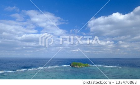 Panorama of the remote island of Hirakubo Cape Panorama of the remote island of Hirakubo Cape 135470868