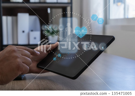 health monitoring man Using Technology innovation Application for Personal Wellbeing innovation health chart analysis report and check health health monitoring man Using Technology innovation Application for Personal Wellbeing innovation health chart analysis report and check health 135471005